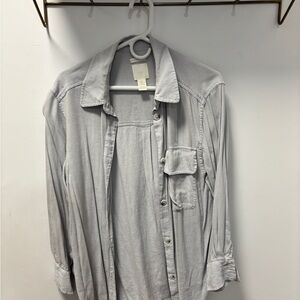 H&M Soft Blue Button Down Shirt